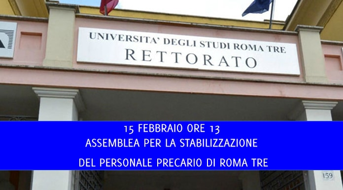 assemblea x la stabilizzazione del personale precario roma tre