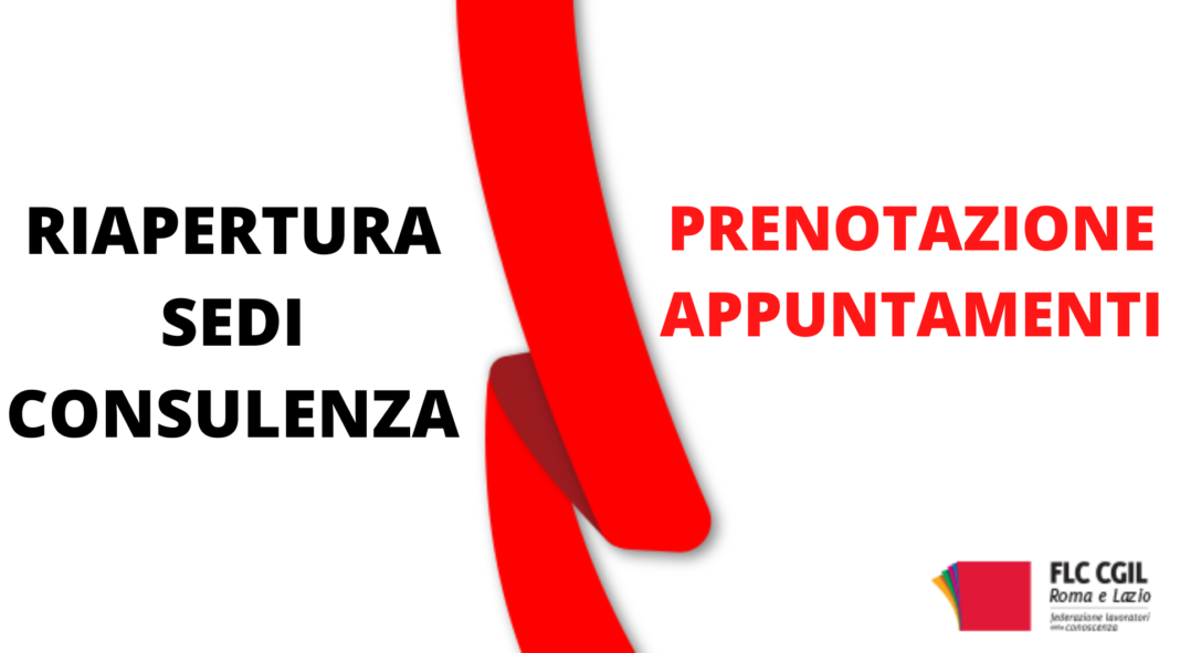 RIAPERTURA SEDI CONSULENZA