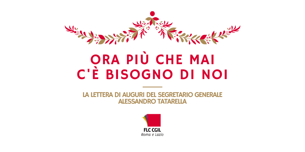 Lettera di auguri del Segretario Generale della FLC CGIL Roma Lazio
