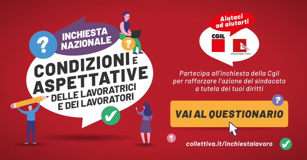 La nuova inchiesta della CGIL sul mondo del lavoro