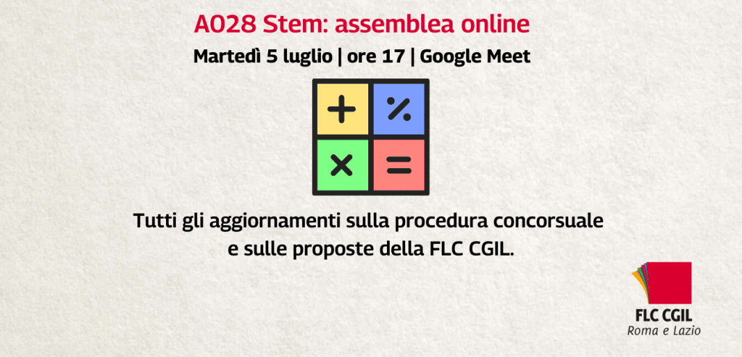 A028 Stem: assemblea online sulla procedura concorsuale