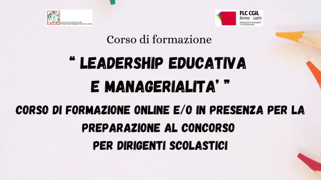 Corso di formazione per il Concorso Ordinario Per Dirigenti Scolastici