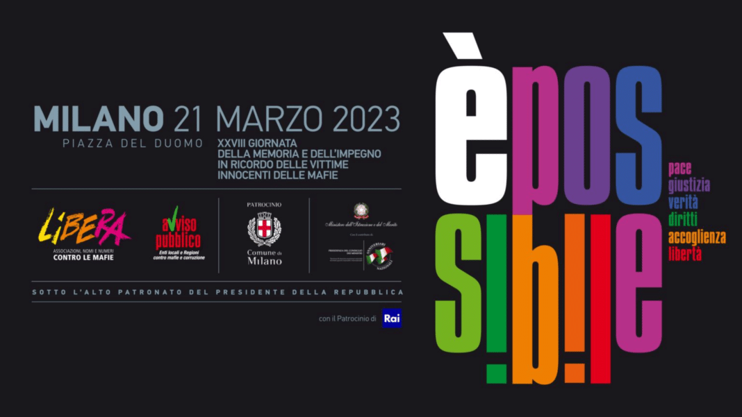 Il 21 marzo scendiamo in pazza a Milano con Libera e contro tutte le mafie