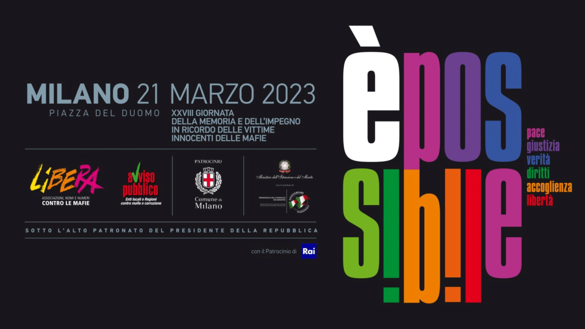 Il 21 marzo scendiamo in pazza a Milano con Libera e contro tutte le mafie