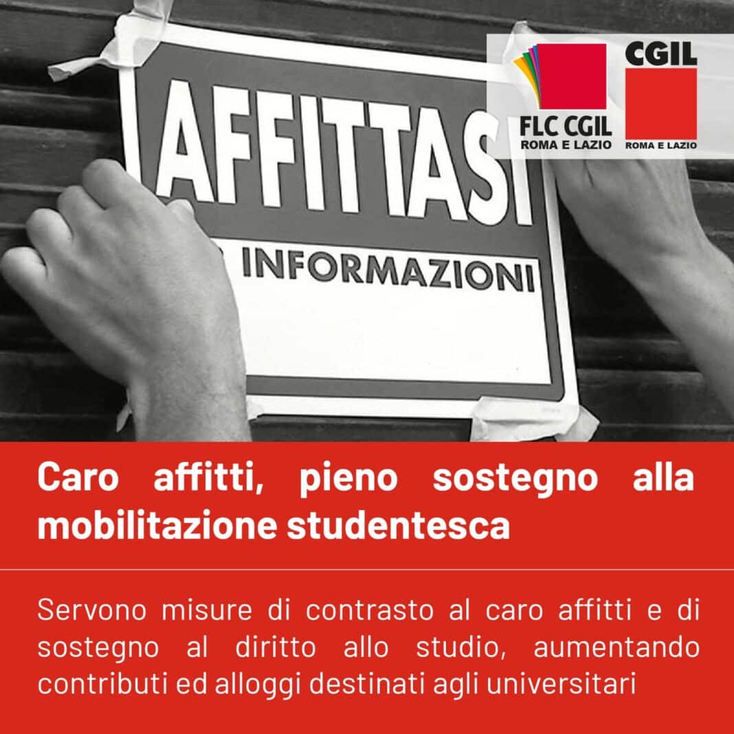 Dalla parte delle studentesse e degli studenti universitari contro il caro affitti